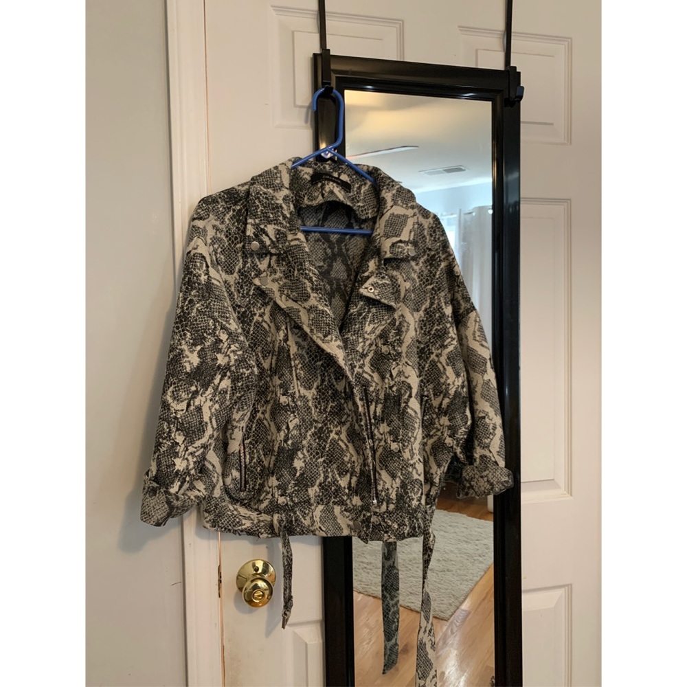 Oversized Snake Print Jacket